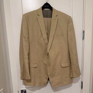 Men's Tan Linen Suit 48L